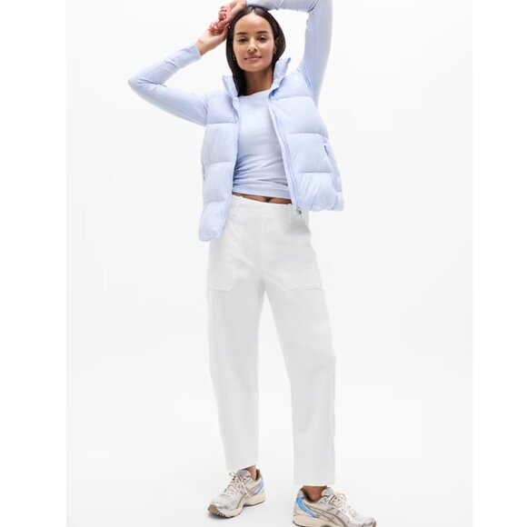 Athleta Pants - Athleta White Skyline High Rise Barrel Leg Pant Size 4 NWT